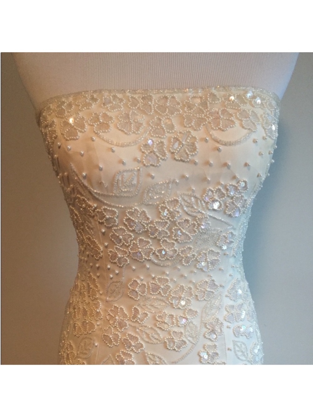 Vintage 100% Silk Beaded Dress Vintage Silk Dress Vintage Beaded Deess Wedding - Picture 10 of 16